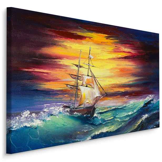 Plátno Rozbouřené Moře A Loď Varianta: 40x30