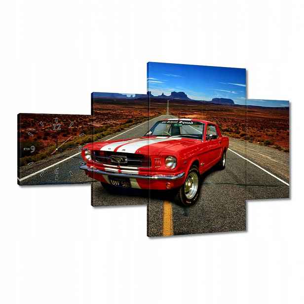 Nástěnné hodiny Ford Mustang 130x80