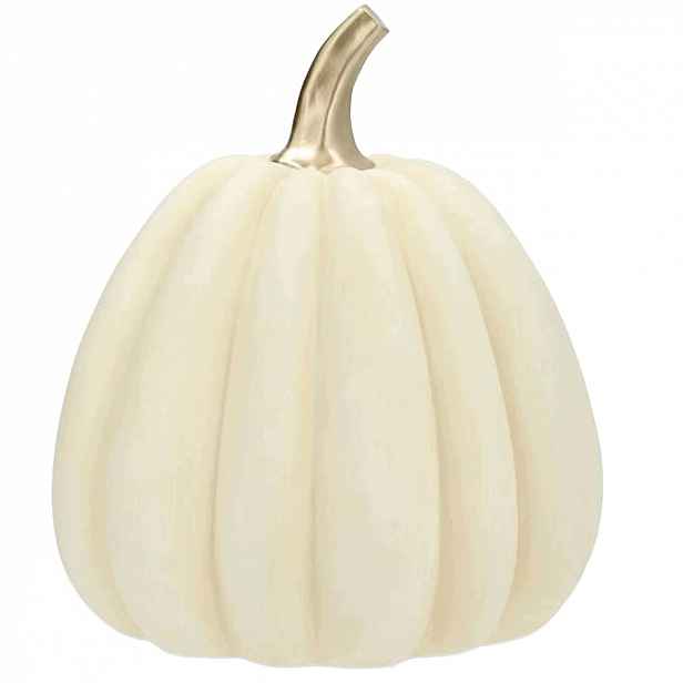 Figurka Dýně Bílá Velká Na Halloween Podzim Balkon Terasa Do Zahrady Boho