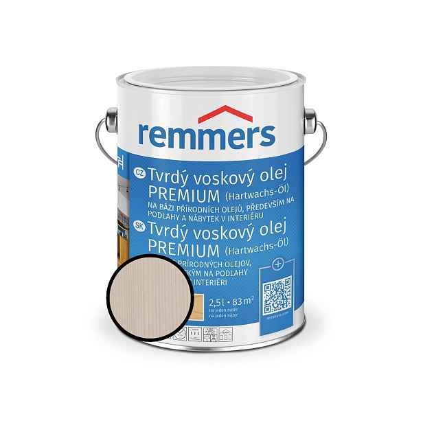 Olej tvrdý voskový Remmers Premium 0668 intens. bílá 2,5 l