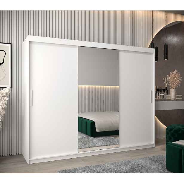 Šatní skříň Abi T1 Barva korpusu: Bílá, Rozměry: 250 cm, Dveře: Bílá