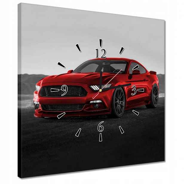 Hodiny 40x40 Ford Mustang Auto Usa