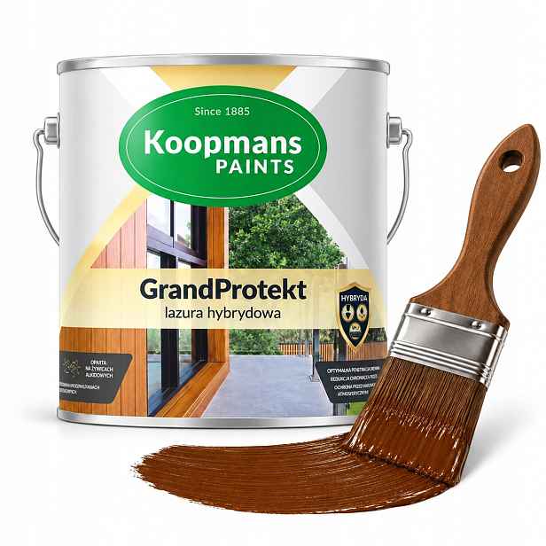 Hybridní lazura na dřevo Koopmans GrandProtekt 908, světlý palisandr, 5 l