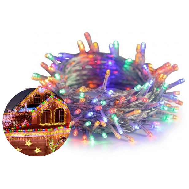 Rampouchy Led 6M multicolor venkovní clona IP44 Bílý Kabel