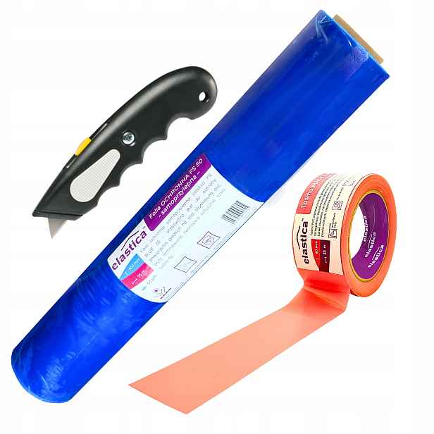 Sada Fólie Samolepicí 500 75 m Nůž Pvc Páska Pro Ram 50 mm 33 m
