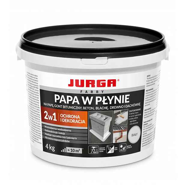 Tekutá lepenka voděodolná těsnicí páska Jurga 4 kg Bílá
