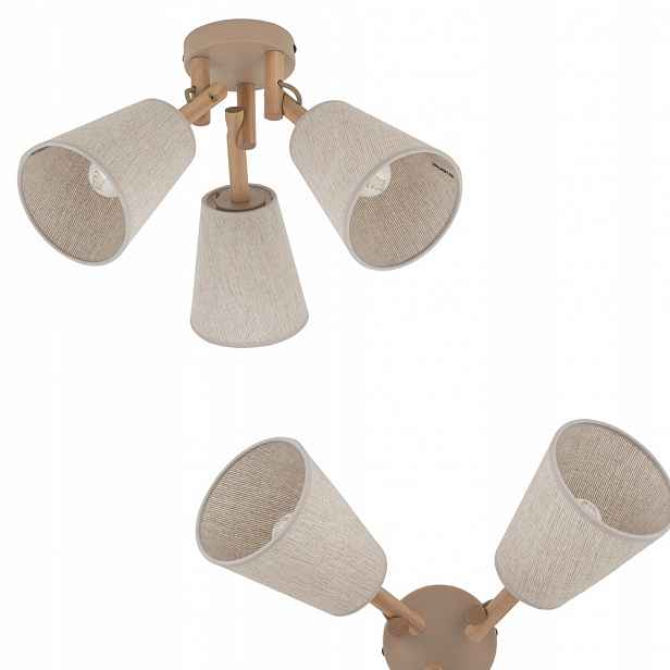 Stropní svítidlo s lněnými stínítky a kužely 3*E27 11605 Tk Lighting