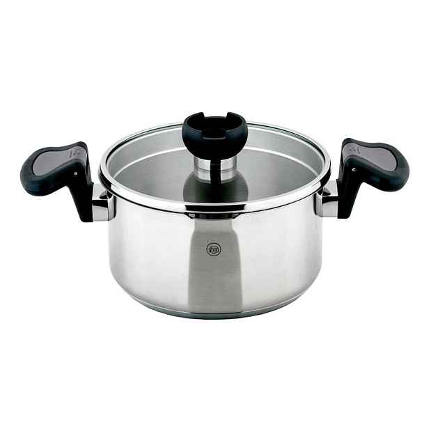 CS SOLINGEN Hrnec s cedící poklicí nerez Aron 16 cm CS-060541
