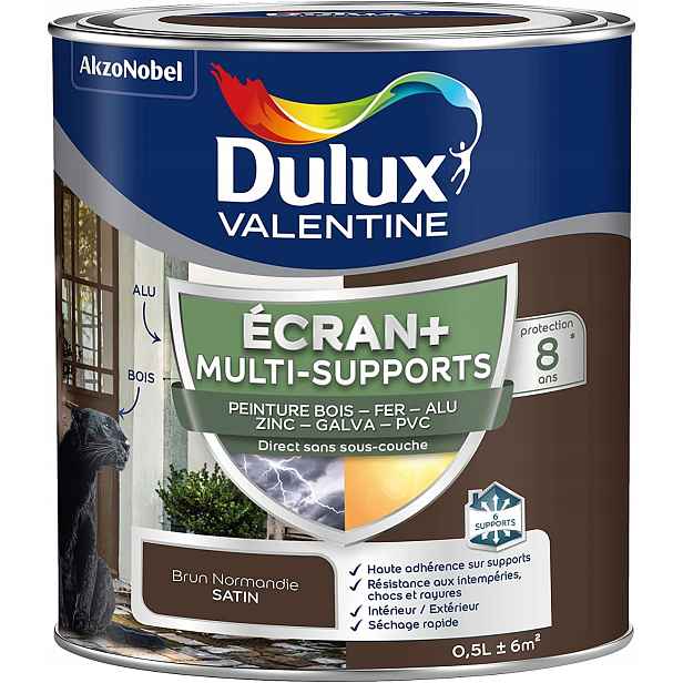 Dulux Valentine Exterior Barva Saténově hnědá Normandie 0,5 l