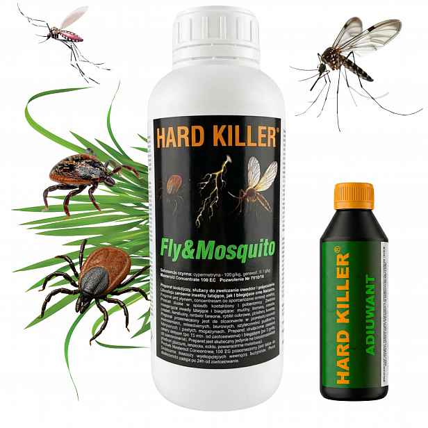 Na Klíšťata Komáři Hmyz Účinný Silný Postřikovač Hard Killer 1L Fixátor
