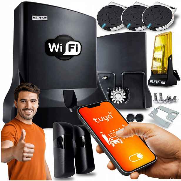 Pohon Pro Posuvnou Bránu Set automat 3 Ovladače lampa 800 kg Wifi Tuya