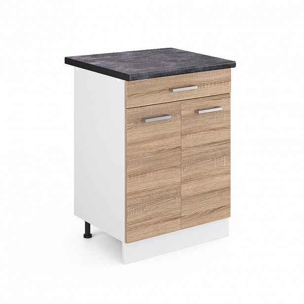 Vicco SPODNÍ SKŘÍŇKA KUCHYŇSKÉ LINKY R-Line Sonoma 60 cm se zásuvkou, PD Antracit