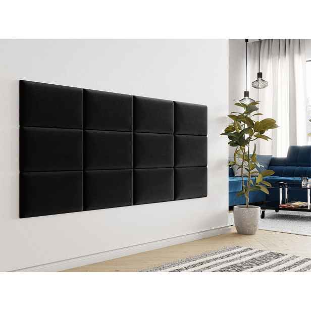 Čalouněný nástěnný panel 50x30 PAG - černý
