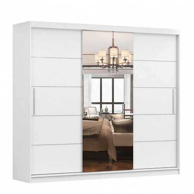 imoebel24 SKŘÍŇ s otočnými dveřmi Alba I 250 cm 250/218/61 cm, 3dveřová, bílý