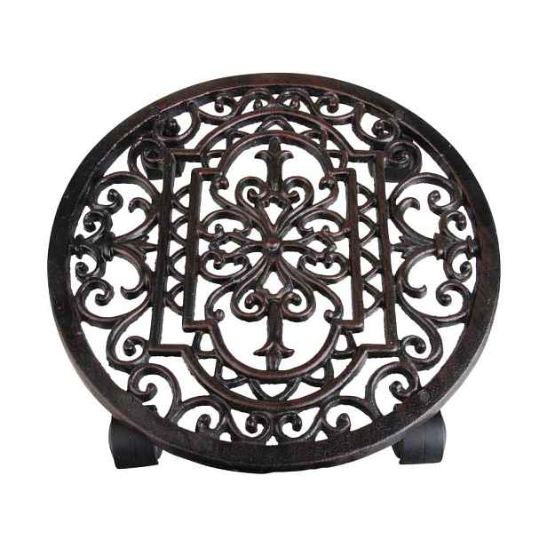 Kovový pojízdný podstavec pod květináč ø 29 cm Ornament – Esschert Design