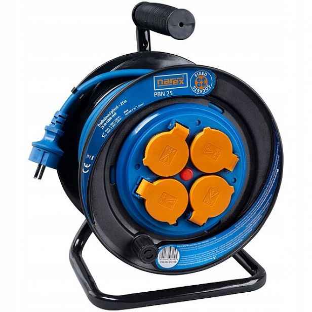 Narex Pbn 25 kabel 230V prodlužovací 25m/4Z, 1,5mm2, 3200W, IP44, guma, pev