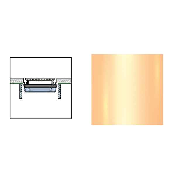 Rošt Profilpas FLAT COVER XPF/80 leštěné růžové zlato