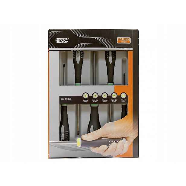 sada 5ks šroubováků Ergo pro šrouby Torx TX10 do TX40, Bahco [BE-9885]