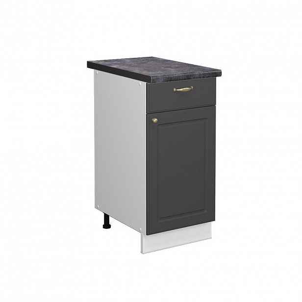 Vicco SPODNÍ SKŘÍŇKA KUCHYŇSKÉ LINKY Fame-Line Anthrazit-Gold Landhaus 40 cm , PD Antracit