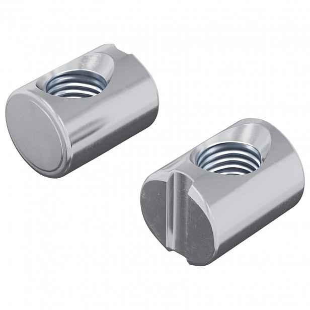vidaXL Plechové matice 2 ks Stříbrná M6 x 13 mm Kov