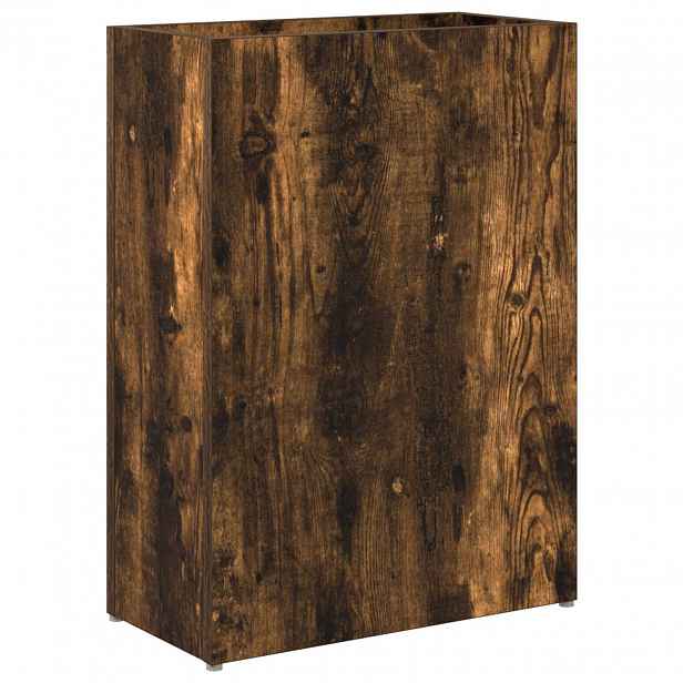 vidaXL Stojan na slunečníky s úložištěm Kouřový dub 40 x 20 x 55,5 cm