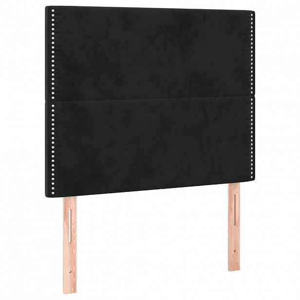 vidaXL Čelo postele černé 100x5x118/128 cm sametové