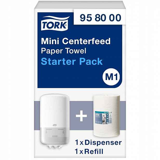 Tork Mini Centrefeed dávkovač papírové ručníky Starter Pack