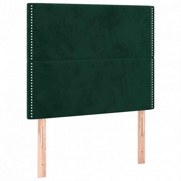 vidaXL Čelo postele tmavě zelené 100x5x118/128 cm sametové