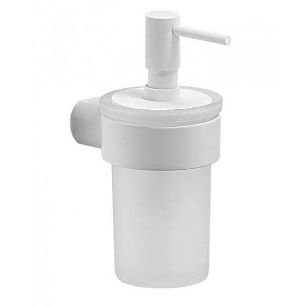Gedy - PIRENEI dávkovač mýdla 110 ml, mléčné sklo, bílá mat PI8102