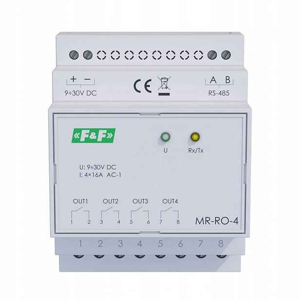 Modul reléových výstupů, ovladač Modbus Rtu, řídicí modul F&f