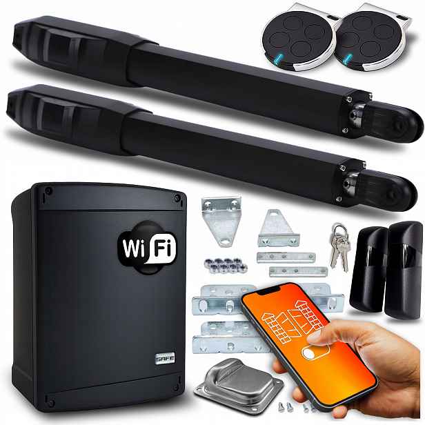 Pohon Pro Dvojkřídlovou Bránu Wifi Tuya ovladače pohony 8 m 400 Kg Set