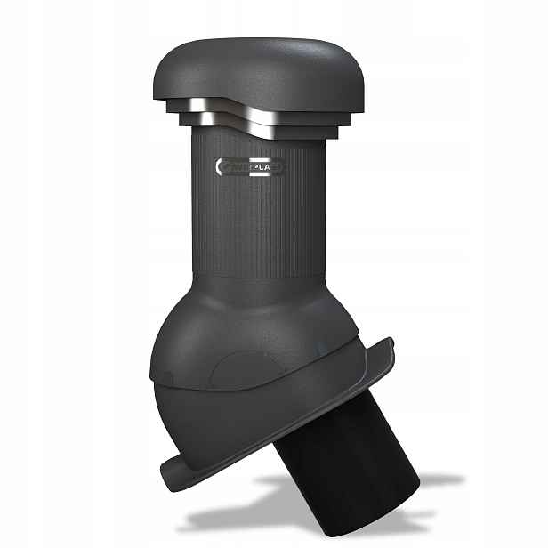 Větrací komín Wirplast Pro 125 mm s odtokem z plechové střešní krytiny, trapézový