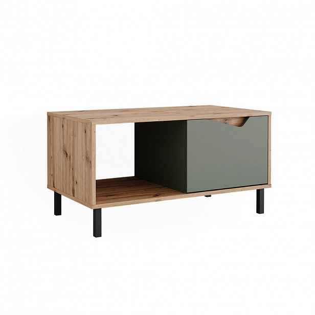 Vicco KONFERENČNÍ STŮL Marelle Zelená/umělecká 90 x 50 cm s 1 dveřmi