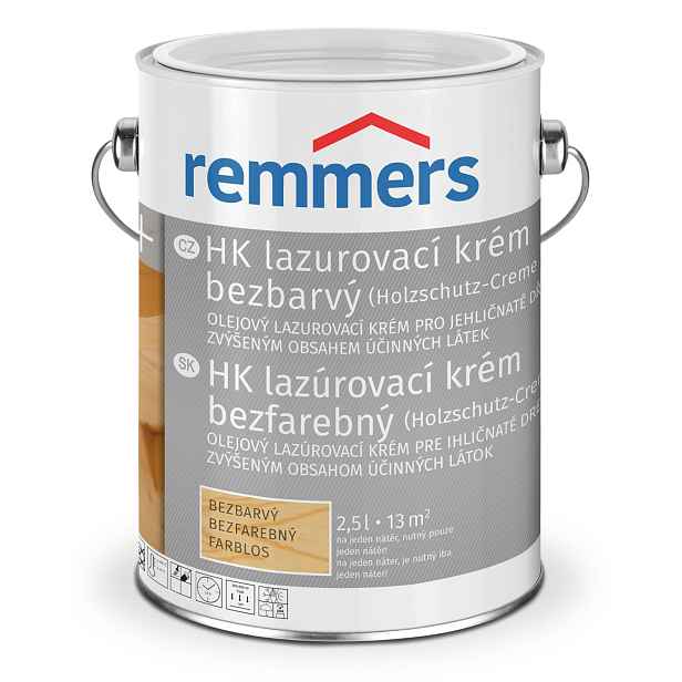Lazura na dřevo HK lazurovací krém bezbarvý, 5 l