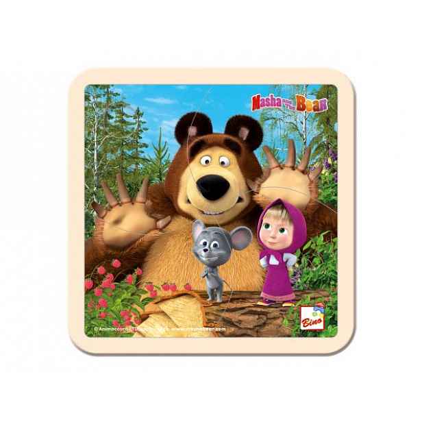 Máša a Medvěd puzzle s myškou 15x15cm