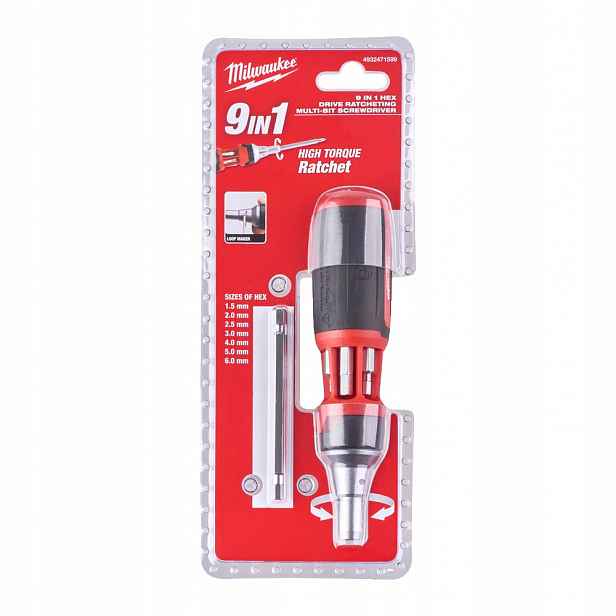 Šroubovák s ráčnou Multi 9v1 Hex Milwaukee 4932471599