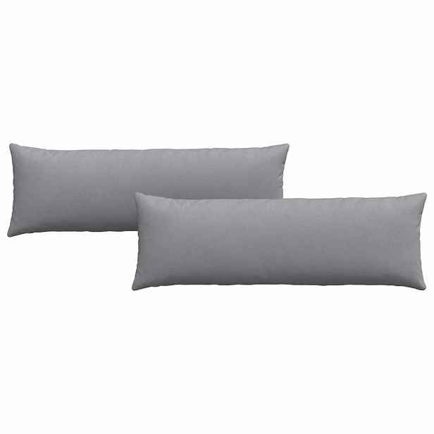 vidaXL Pohovkové polštáře 2 ks textil Světle šedá 120 x 40 cm