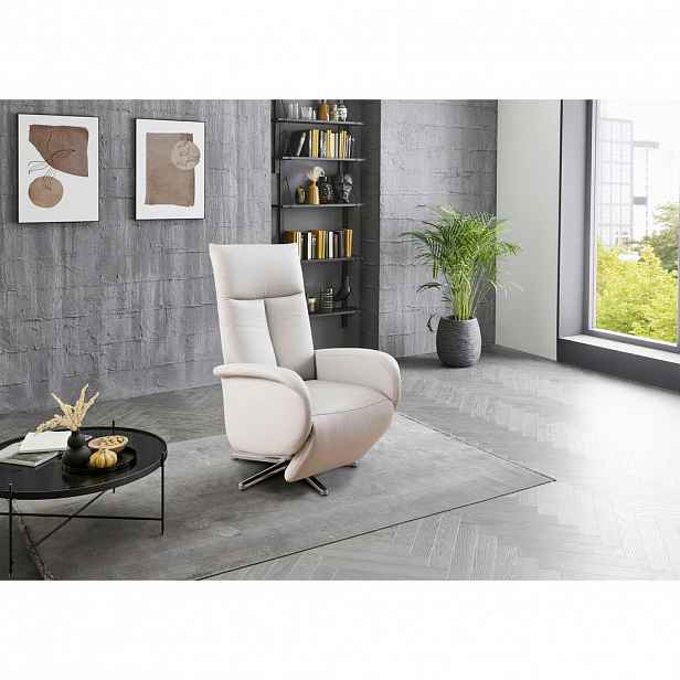 Sit & More RELAXAČNÍ KŘESLO, kůže, bílá