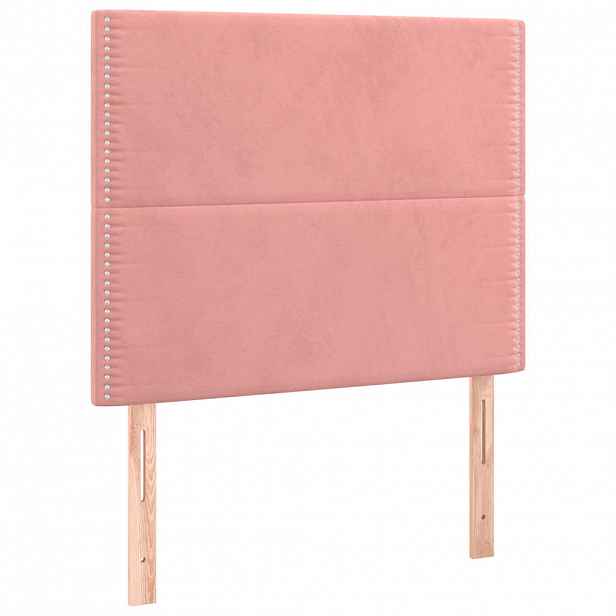 vidaXL Čelo postele růžové 100x5x118/128 cm sametové