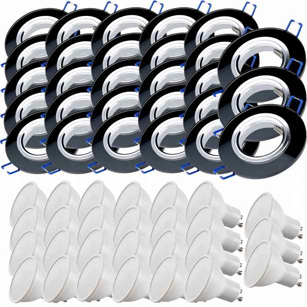 28 x Skleněné Stropní Svítidlo Zapuštěné Do Stropu Křišťál Led Žárovky 10W