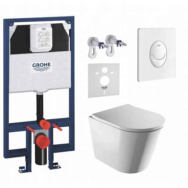 7v1 Wc Set, Stelaz Grohe Slim Wc Mísa Rim Silent Omnires Tlačítko