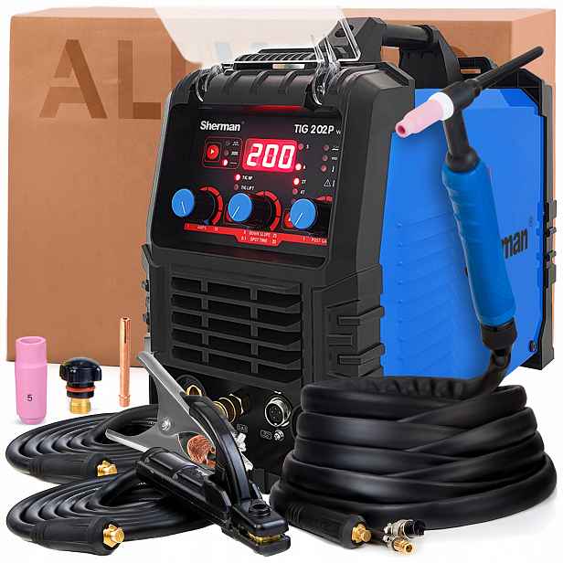 Invertorová Svářečka Sherman Tig 202 Pulse 230V 200A Tig DC Mma Hf 2T/4T