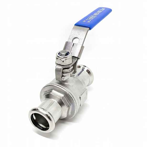 Kulový kohout dvoudílný HydroPress 28 SS304 nerezový, odolný vůči kyselinám