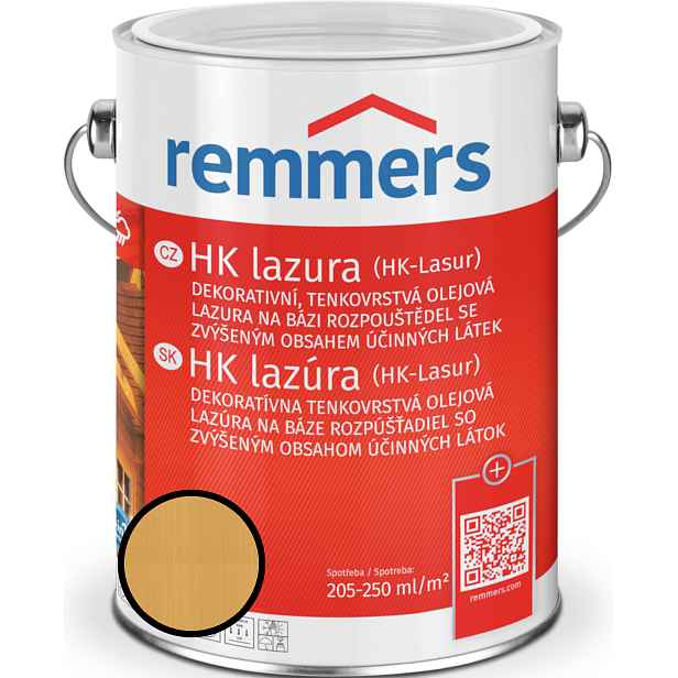 Lazura tenkovrstvá Remmers HK lazura hemlock, 0,75 l