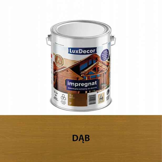Luxdecor Ochranný A Dekorační Impregnát Na Dřevo 4,5 L Dub