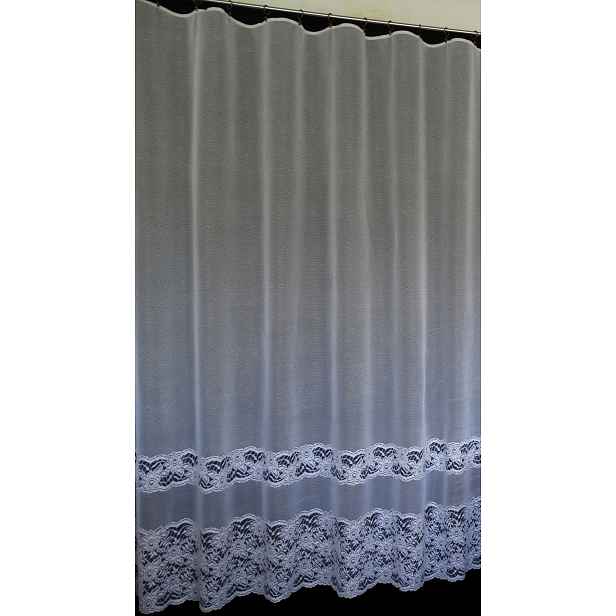 Mg Záclona žakár 637/6 Bílá 350X250 cm Hotová Obšitá Bt