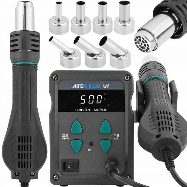 Sada Pájecí Stanice Hot Air Svářečka Plastů Aifen 868D 700W