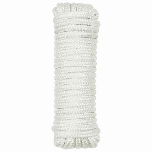 vidaXL Lano na loď 14 mm 9 m Bílá Polyester