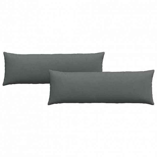 vidaXL Pohovkové polštáře 2 ks textil Tmavě šedá 120 x 40 cm