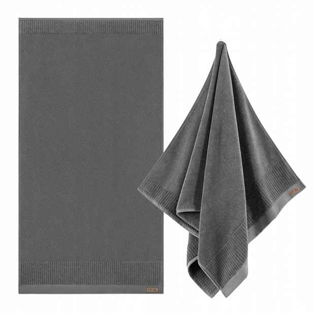 Zwoltex Porto Ručník velký hrubý šedý 600 g 100 x 150 cm